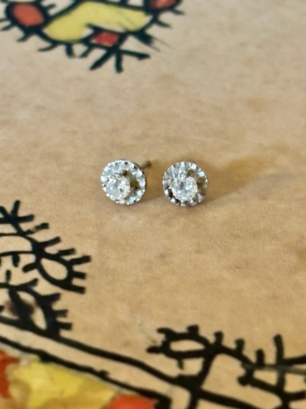 Copy for bundle- Perfect 14K White Gold With Tiny Dimond Studs